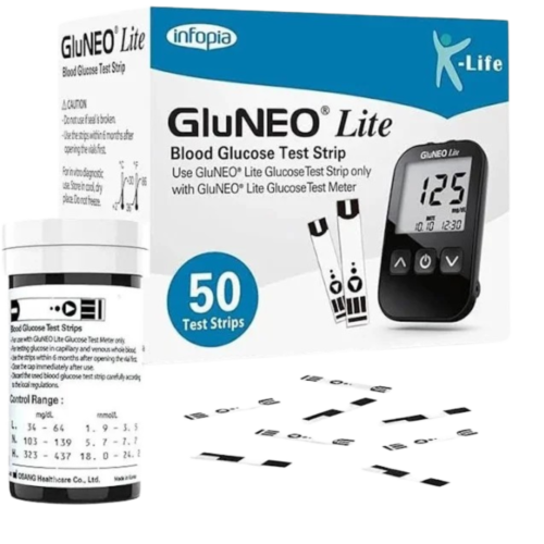 Gluneo lite Blood Glucose strips 50's